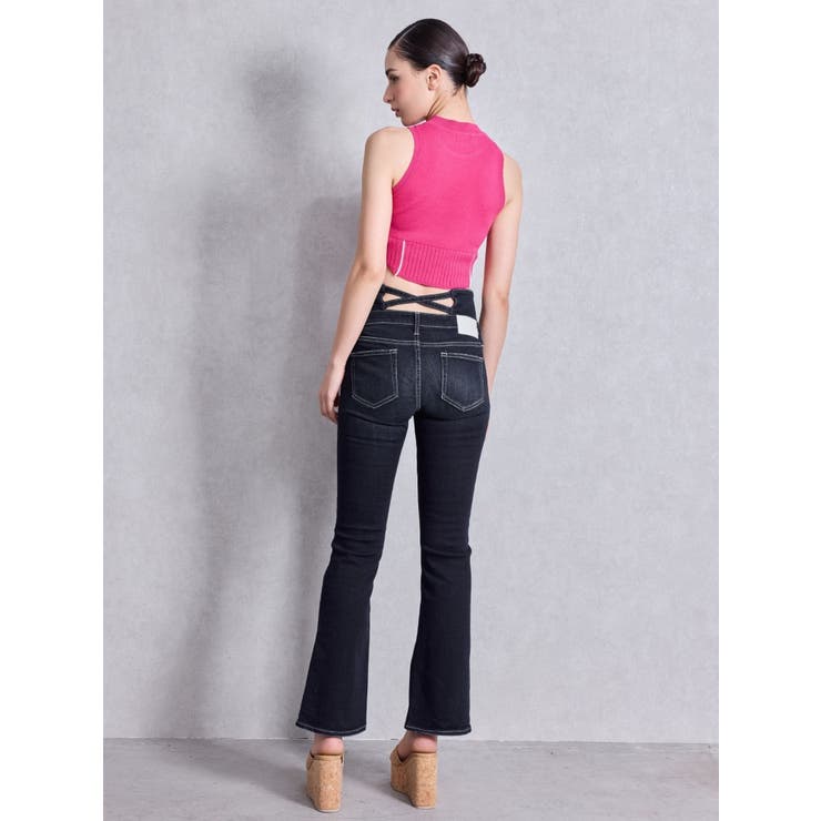 NEWハイウエストBACKクロスフレアパンツ | GYDA | 詳細画像28 