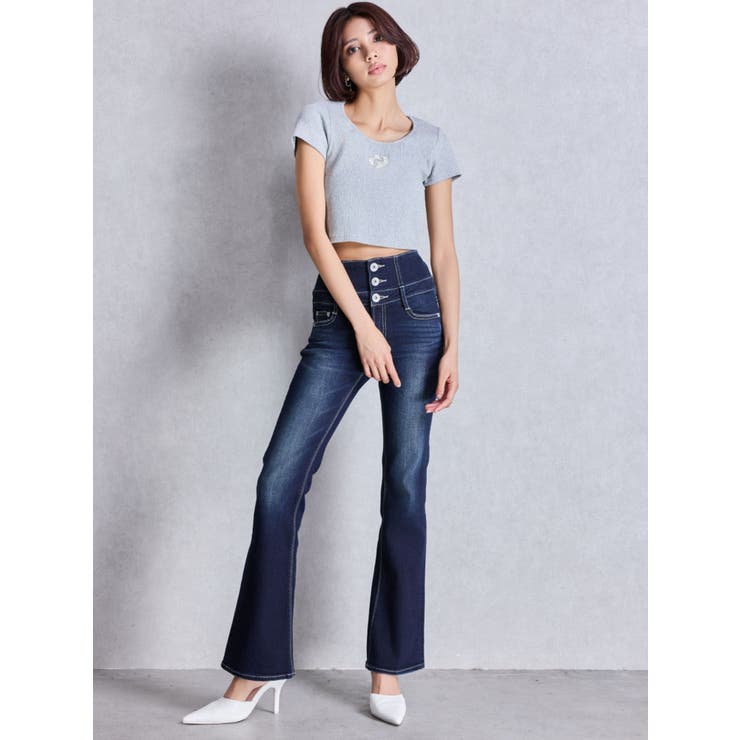 NEWハイウエストBACKクロスフレアパンツ | GYDA | 詳細画像29 