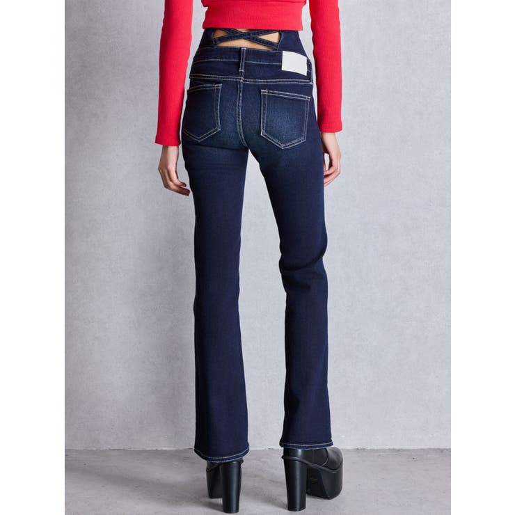 NEWハイウエストBACKクロスフレアパンツ | GYDA | 詳細画像3 