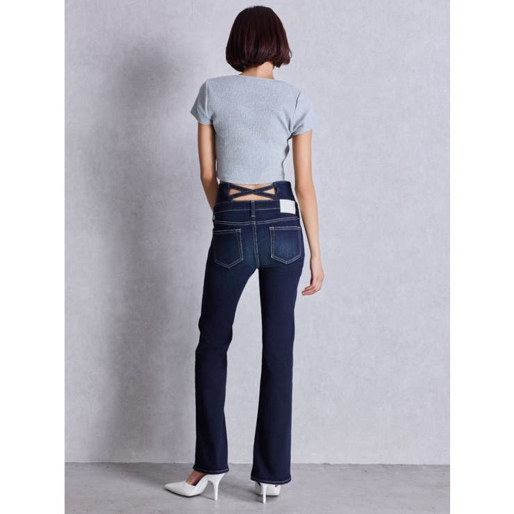 NEWハイウエストBACKクロスフレアパンツ | GYDA | 詳細画像30 