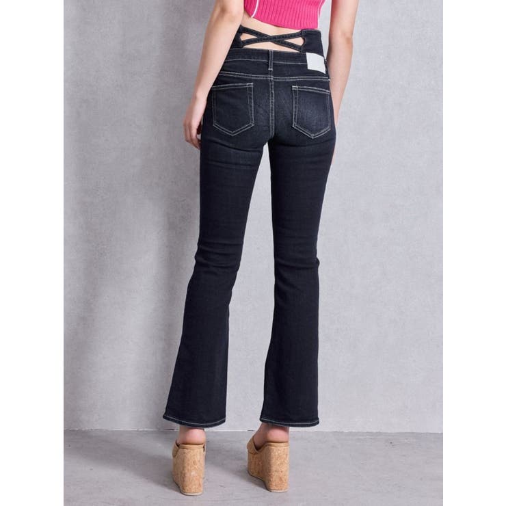 ハイウエストBACKクロスフレアパンツ[品番：MKSW0068681]｜GYDA