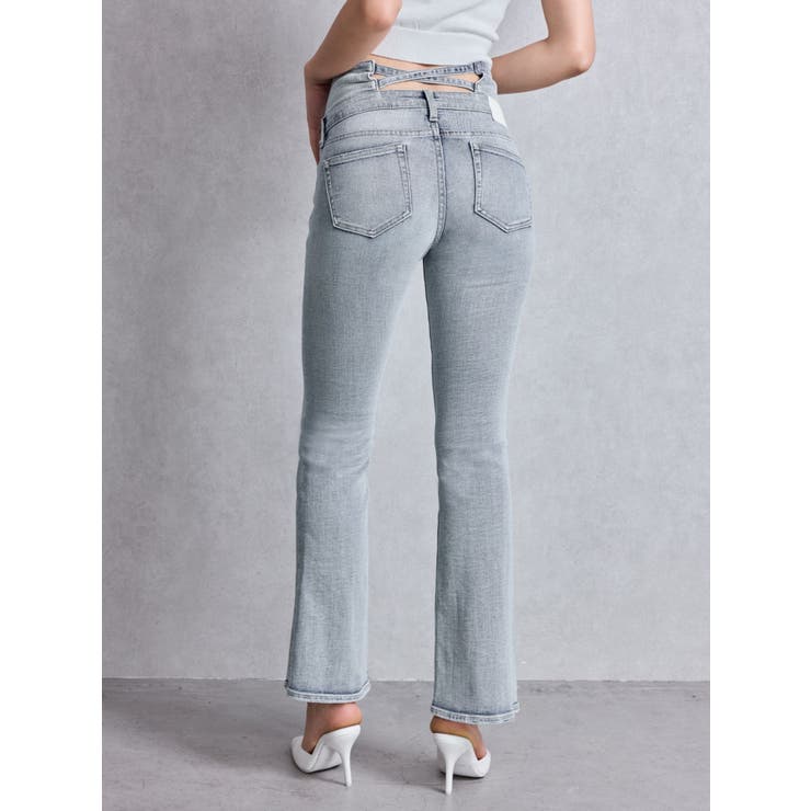 NEWハイウエストBACKクロスフレアパンツ | GYDA | 詳細画像7 