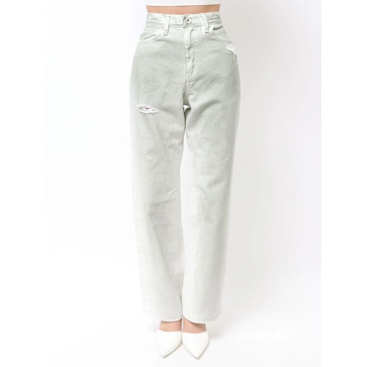 ハイウエストBACK LACE UPストレートデニムパンツ | GYDA | 詳細画像23 