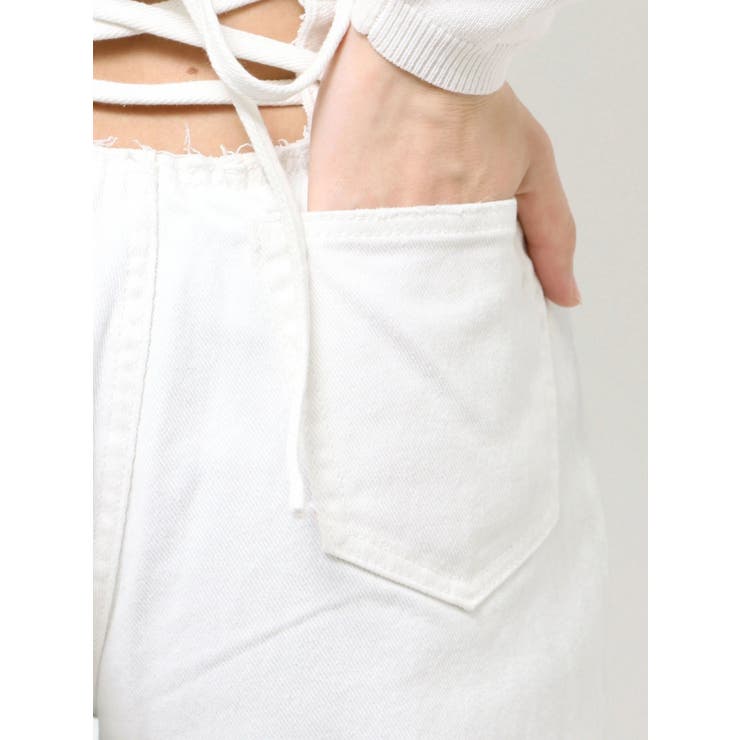 ハイウエストBACK LACE UPストレートデニムパンツ | GYDA | 詳細画像27 