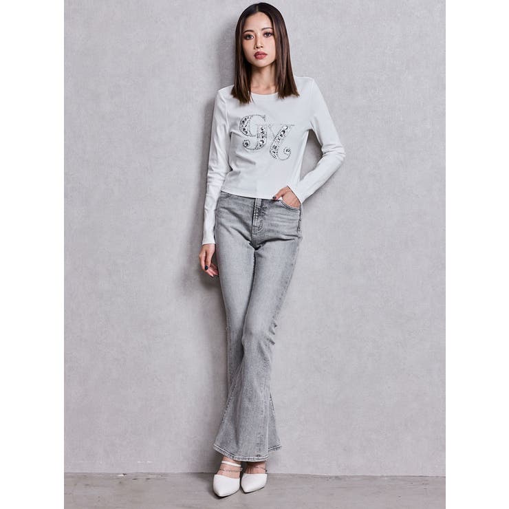 ハイウエストBASICフレアデニムパンツ | GYDA | 詳細画像16 