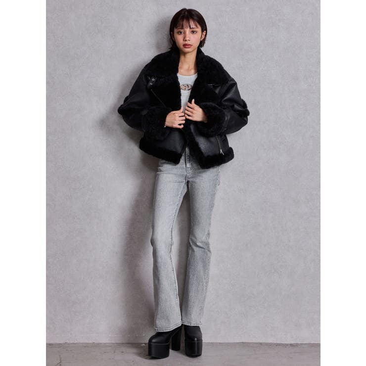 ハイウエストBASICフレアデニムパンツ | GYDA | 詳細画像5 