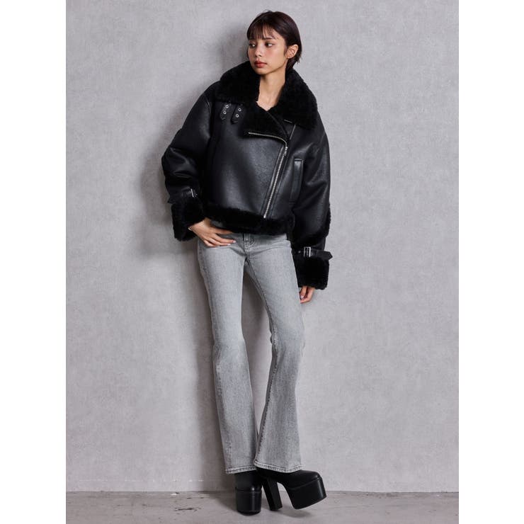 ハイウエストBASICフレアデニムパンツ | GYDA | 詳細画像6 