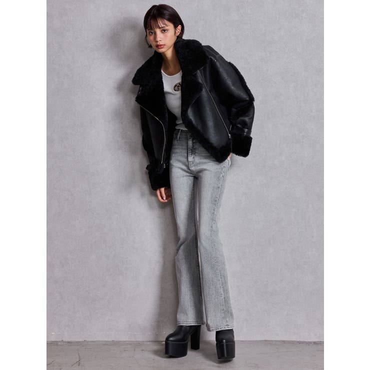 ハイウエストBASICフレアデニムパンツ | GYDA | 詳細画像7 