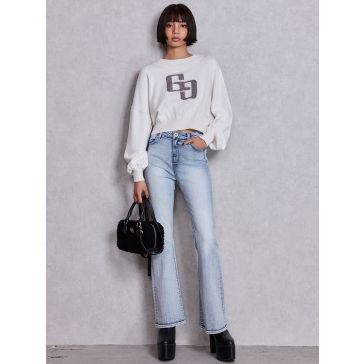 ハイウエストBASICフレアデニムパンツ | GYDA | 詳細画像9 