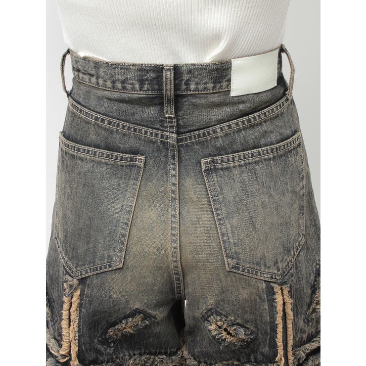 ハイウエストBACK CROSS POINTワイドデニムパンツ | GYDA | 詳細画像44 