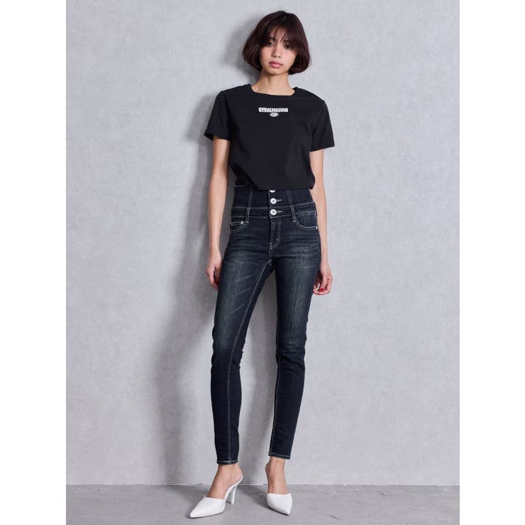 ハイウエストウエストクロススキニーデニムパンツ | GYDA | 詳細画像19 