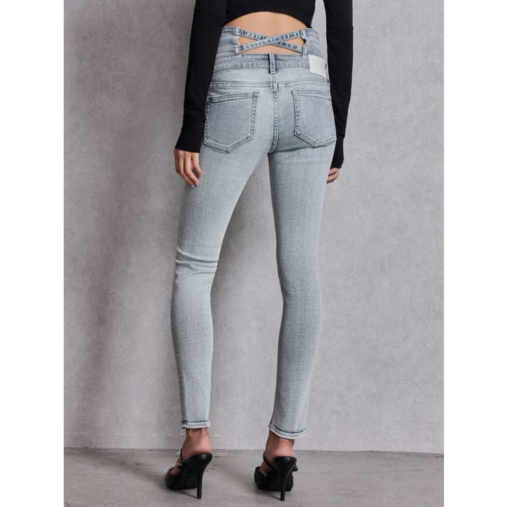 ハイウエストウエストクロススキニーデニムパンツ | GYDA | 詳細画像6 