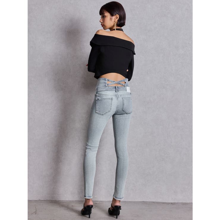 ハイウエストウエストクロススキニーデニムパンツ | GYDA | 詳細画像9 