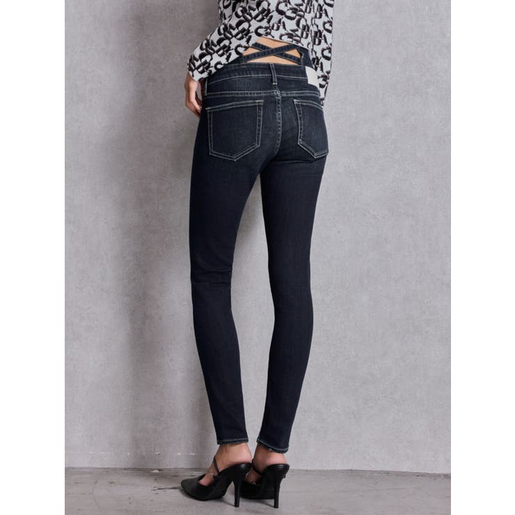 インディゴ | ハイウエストウエストクロススキニーデニムパンツ | GYDA