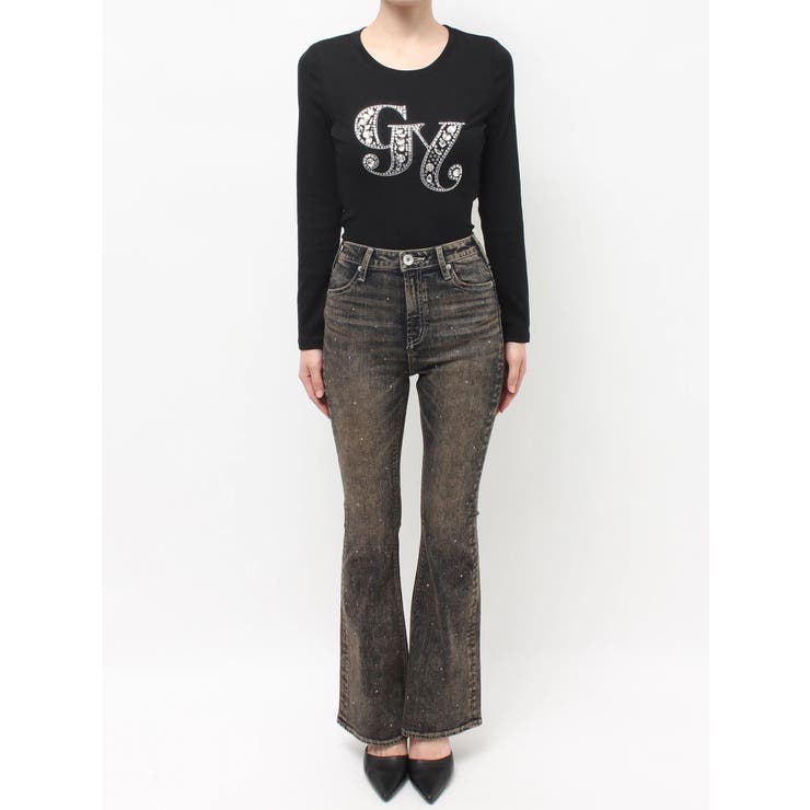 ハイウエストbijouフレアデニムパンツ | GYDA | 詳細画像17 