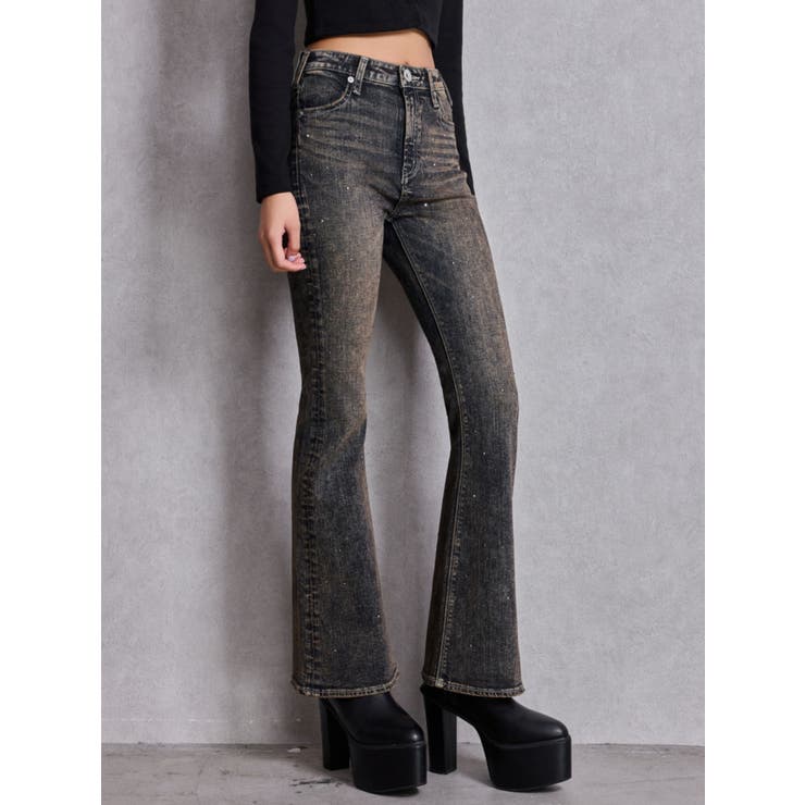 ハイウエストbijouフレアデニムパンツ | GYDA | 詳細画像7 