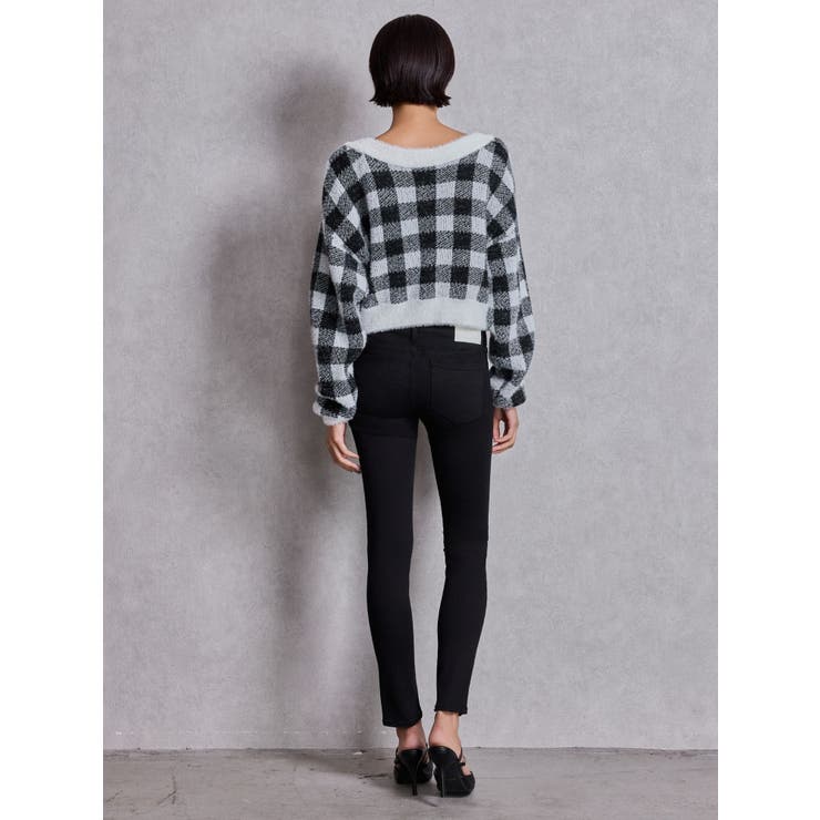 ハイウエストバッククロスダメージスキニーデニムパンツ | GYDA | 詳細画像20 