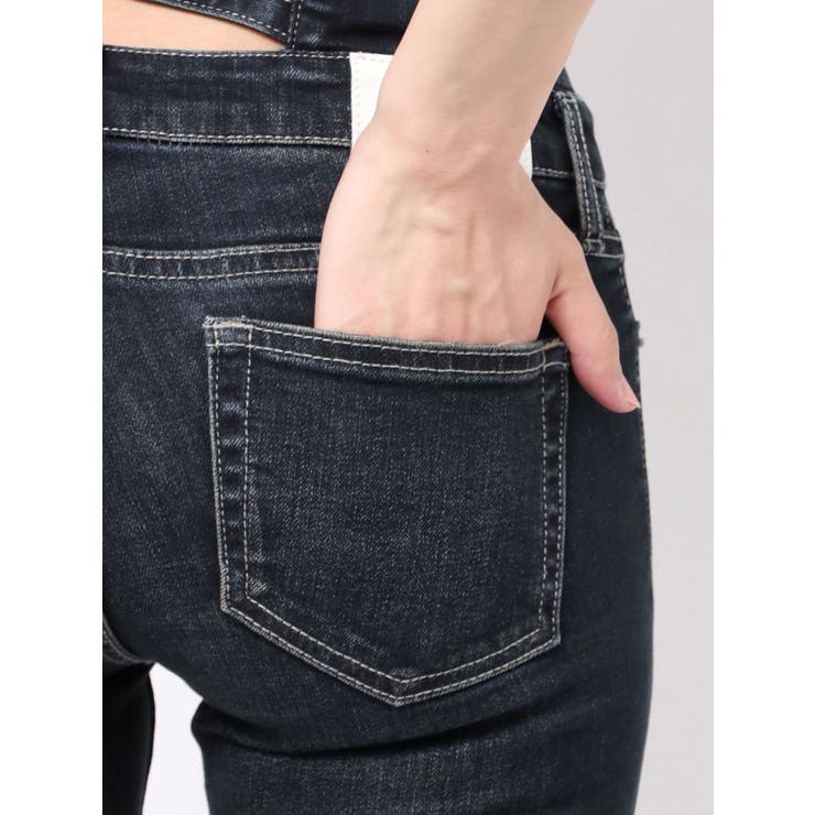 ハイウエストバッククロスダメージスキニーデニムパンツ | GYDA | 詳細画像42 