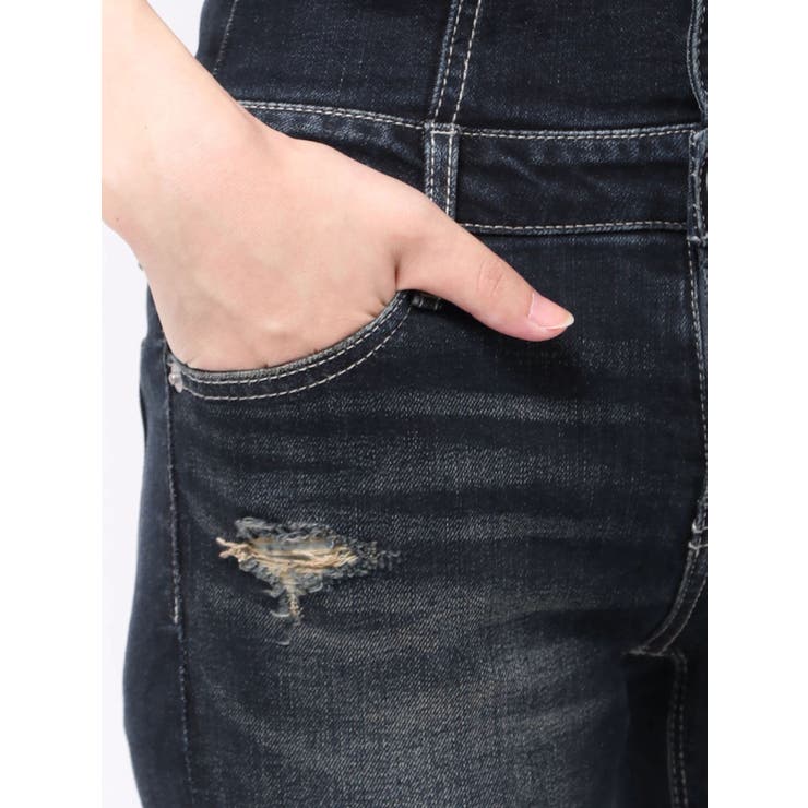 ハイウエストバッククロスダメージスキニーデニムパンツ | GYDA | 詳細画像43 