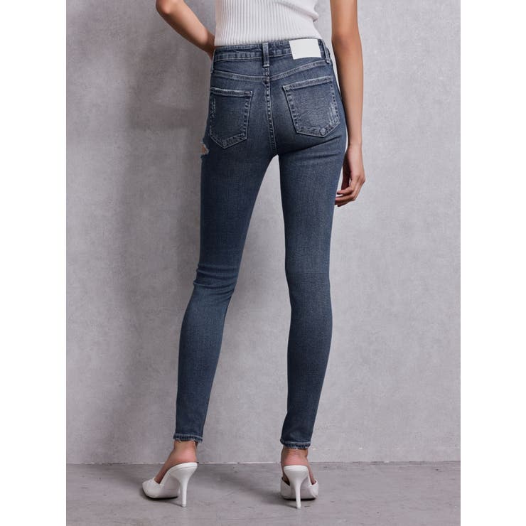 ミドルウエストSIDE RIPPEDスキニーデニムパンツ | GYDA | 詳細画像26 