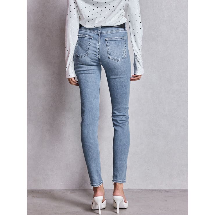 ミドルウエストSIDE RIPPEDスキニーデニムパンツ | GYDA | 詳細画像30 