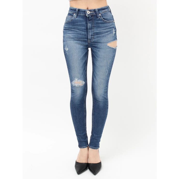 ハイウエストSIDE RIPPED スキニーデニムパンツ | GYDA | 詳細画像16 