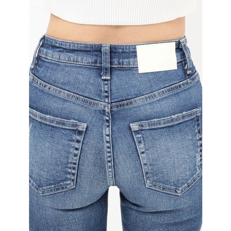 ハイウエストSIDE RIPPED スキニーデニムパンツ | GYDA | 詳細画像19 