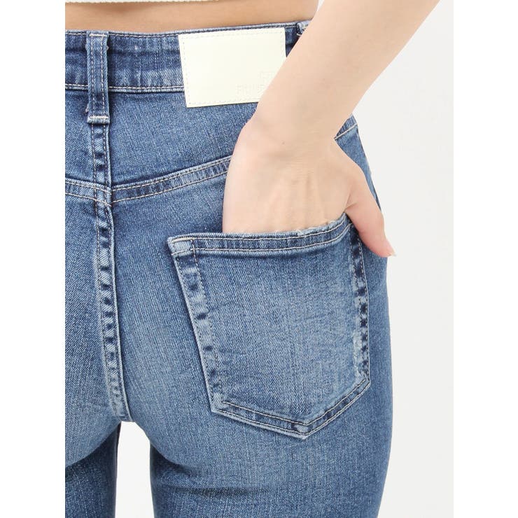 ハイウエストSIDE RIPPED スキニーデニムパンツ | GYDA | 詳細画像20 