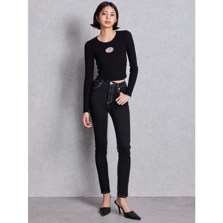 ハイウエストワンウォッシュスキニーパンツ | GYDA | 詳細画像4 