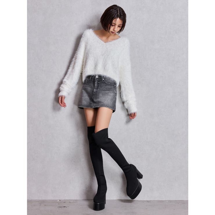 bijouデニムスカートライクショートパンツ | GYDA | 詳細画像18 