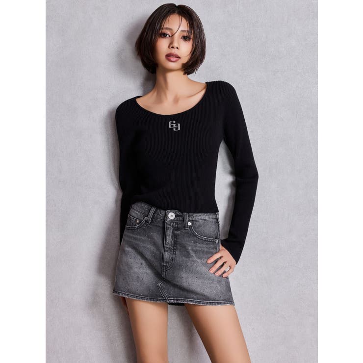 bijouデニムスカートライクショートパンツ | GYDA | 詳細画像20 