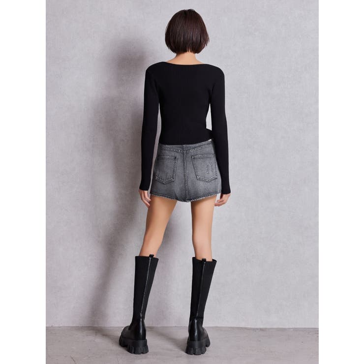 bijouデニムスカートライクショートパンツ | GYDA | 詳細画像23 