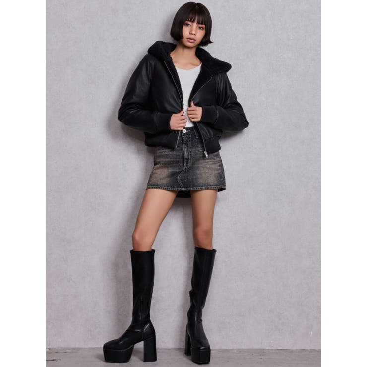 bijouデニムスカートライクショートパンツ | GYDA | 詳細画像7 