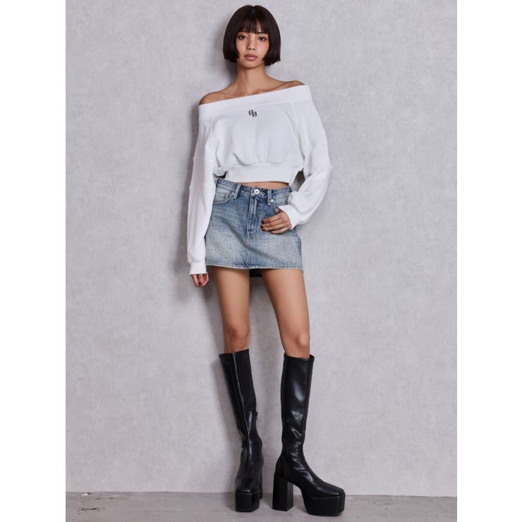 bijouデニムスカートライクショートパンツ | GYDA | 詳細画像9 