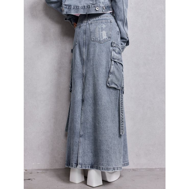 ハイウエストG bijou CARGOデニムロングスカート | GYDA | 詳細画像22 