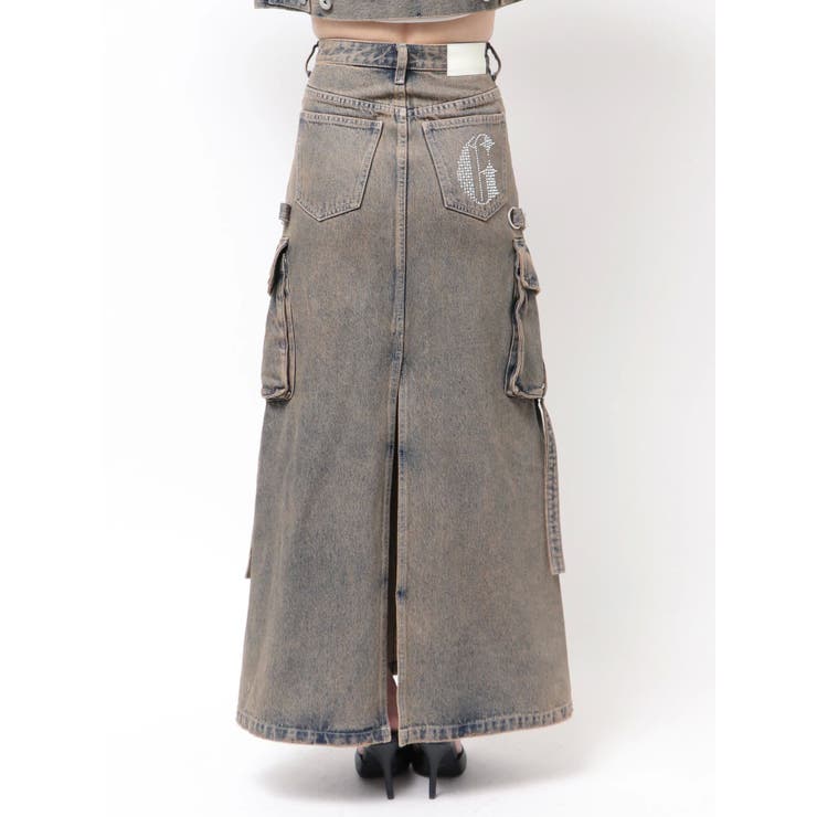 ハイウエストG bijou CARGOデニムロングスカート | GYDA | 詳細画像26 
