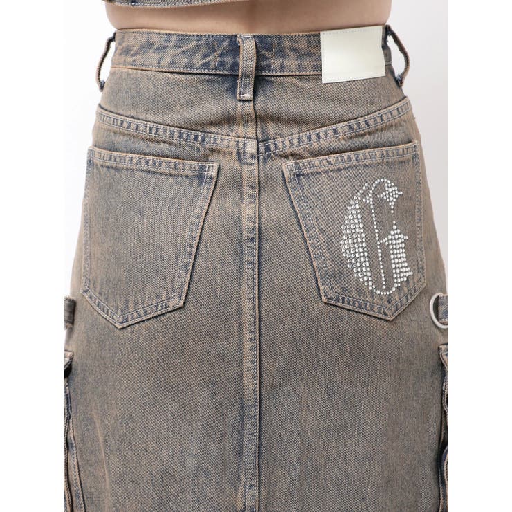 ハイウエストG bijou CARGOデニムロングスカート | GYDA | 詳細画像27 