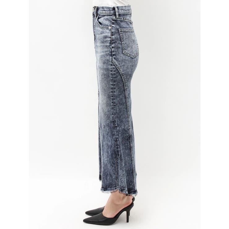 ハイウエストHEM LACEマーメイドデニムスカート | GYDA | 詳細画像12 