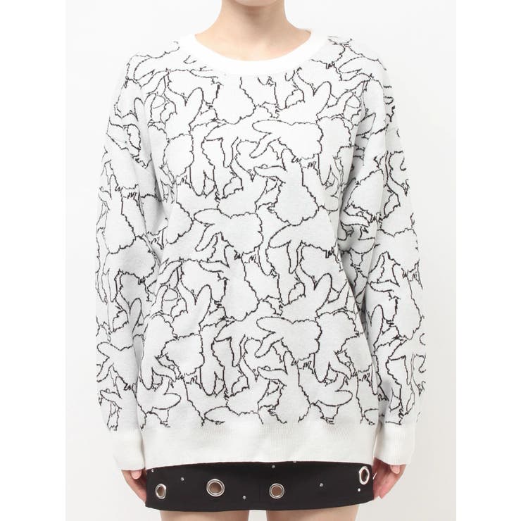 BUNNY patternニットトップス | GYDA | 詳細画像17 