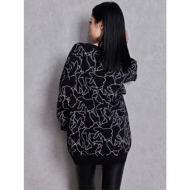 BUNNY patternニットトップス | GYDA | 詳細画像3 