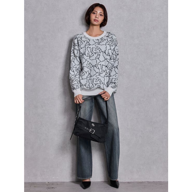 BUNNY patternニットトップス | GYDA | 詳細画像9 