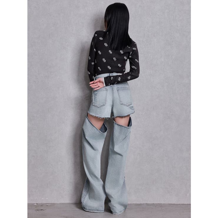 GG patternタイトニットトップス | GYDA | 詳細画像10 