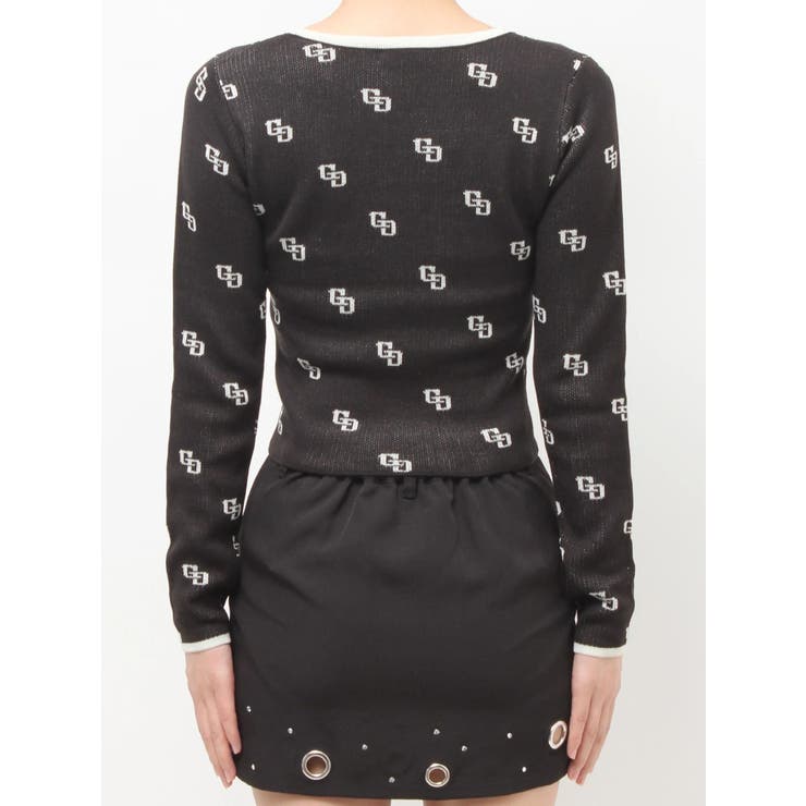 GG patternタイトニットトップス | GYDA | 詳細画像13 