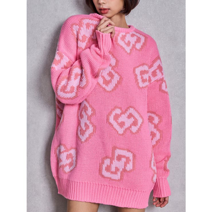 ピンク | GG FRAME ニットトップス | GYDA