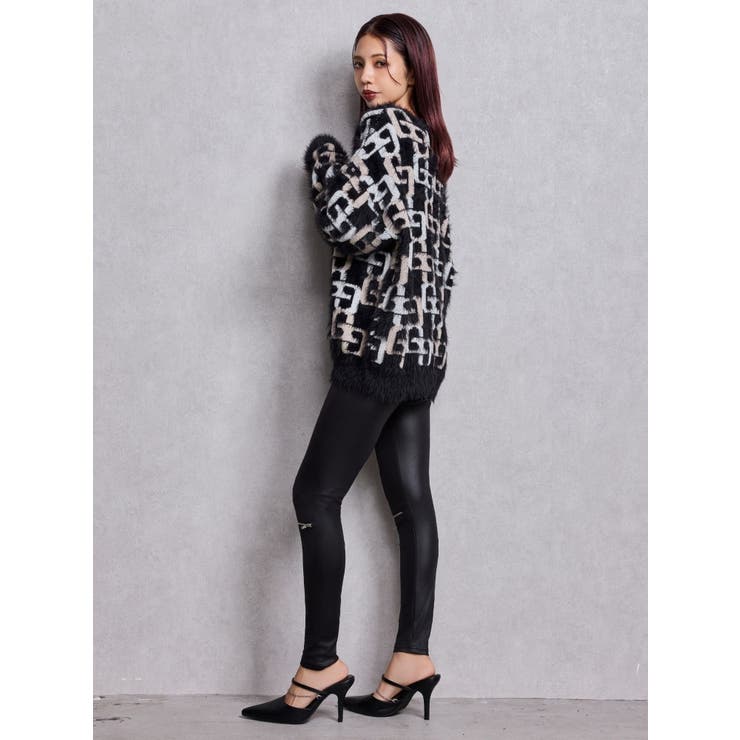 GG PATTERN MIXシャギーニットトップス | GYDA | 詳細画像10 