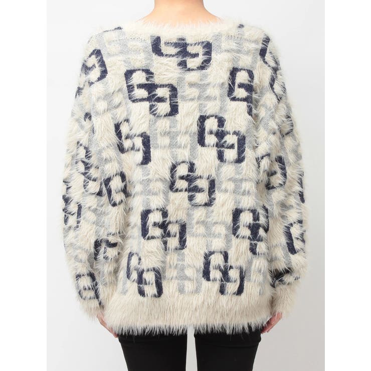 GG PATTERN MIXシャギーニットトップス | GYDA | 詳細画像17 