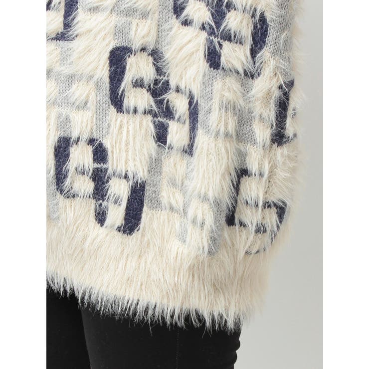 GG PATTERN MIXシャギーニットトップス | GYDA | 詳細画像20 