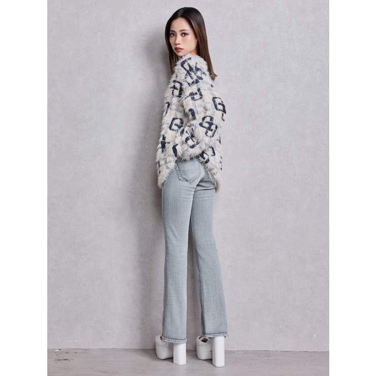 GG PATTERN MIXシャギーニットトップス | GYDA | 詳細画像5 