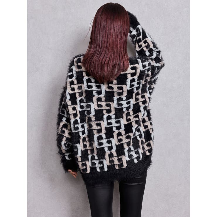 GG PATTERN MIXシャギーニットトップス | GYDA | 詳細画像8 