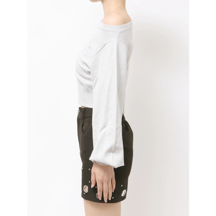 Gemyntar embossワンショルニットトップス | GYDA | 詳細画像16 